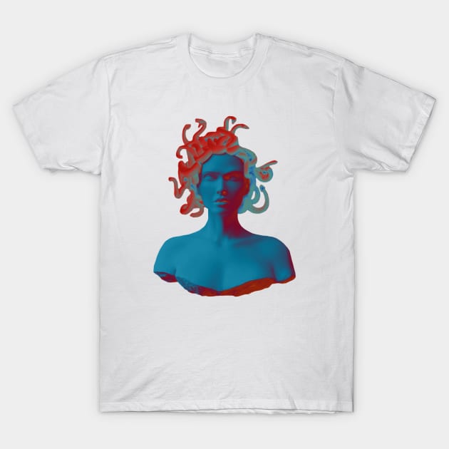 Medusa gorgon statue bust design - light version T-Shirt by SosiCreatesArt